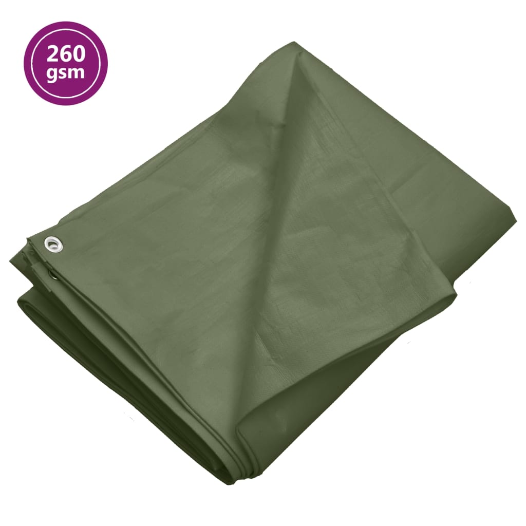 Vidaxl -enhed sejlet 260 g m² 4x4 m HDPE Green