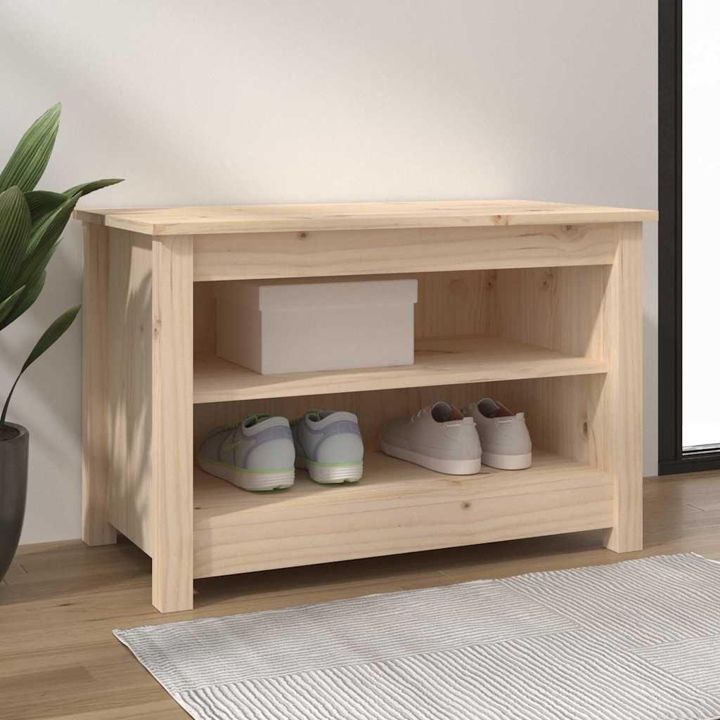 Vidaxl Shoes Bank 70x38x45.5 cm Pine solide