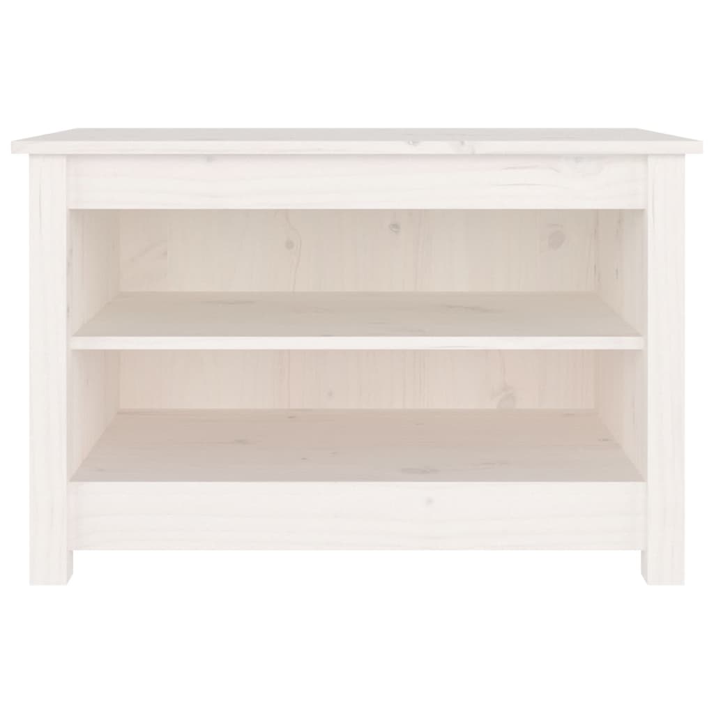 VidaXL Shoes Bank 70x38x45.5 cm Solid pine white