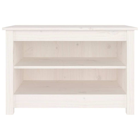 Vidaxl Shoes Bank 70x38x45.5 cm Pine solide blanc