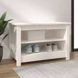 VidaXL Shoes Bank 70x38x45.5 cm Solid pine white