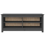 Canapé de chaussure Vidaxl 110x38x45,5 cm en pin massif gris