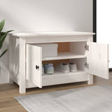 Armoire à chaussures Vidaxl 70x38x45,5 cm en pin massif blanc
