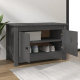 Vidaxl Shoe cabinet 70x38x45.5 cm Solid pine Gray