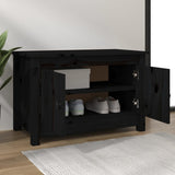 Armoire à chaussures Vidaxl 70x38x45,5 cm Pine solide noir