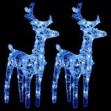 Vidaxl Christmas Animaux 2 ST 80 LEDS Bleu acrylique