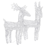Vidaxl Christmas Animals 2 St 80 LEDS Acrylique Multi-Colored