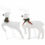 Vidaxl Christmas Animals 2 st 40 LEDS blanc