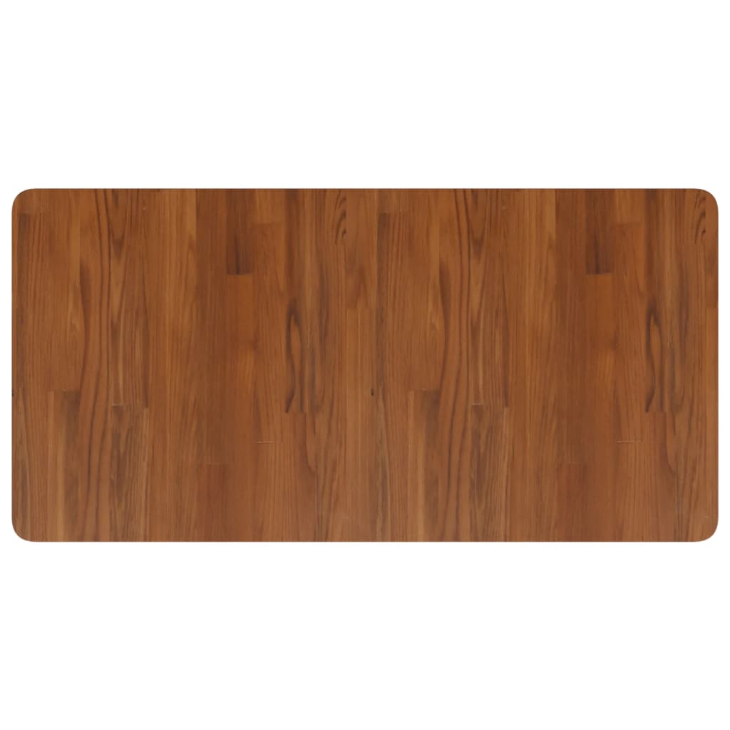 Vidaxl Washbasin Table 100x50x2.5cm de madera maciza tratada marrón oscuro