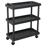 Vidaxl Tool Trolley 3-Wayer 75x37.5x92 cm Polipropen Black