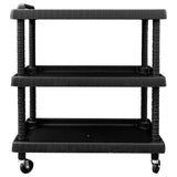 Vidaxl Tool Trolley 3-Wayer 75x37.5x92 cm Polipropen Black