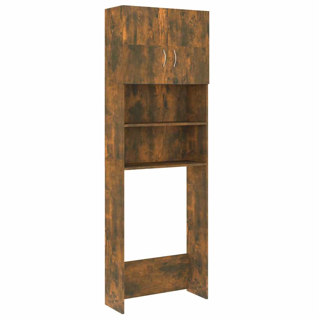 Armoire de machine à laver Vidaxl 64x25.5x190 cm coloré en chêne fumé