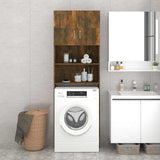 Armoire de machine à laver Vidaxl 64x25.5x190 cm coloré en chêne fumé