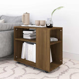 Vidaxl bijzettafel 70x35x55 cm bewerkt hout bruin eikenkleur