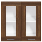 Vidaxl vitrinekast hangend lyon 60x31x60 cm bewerkt hout bruin eikenkleur