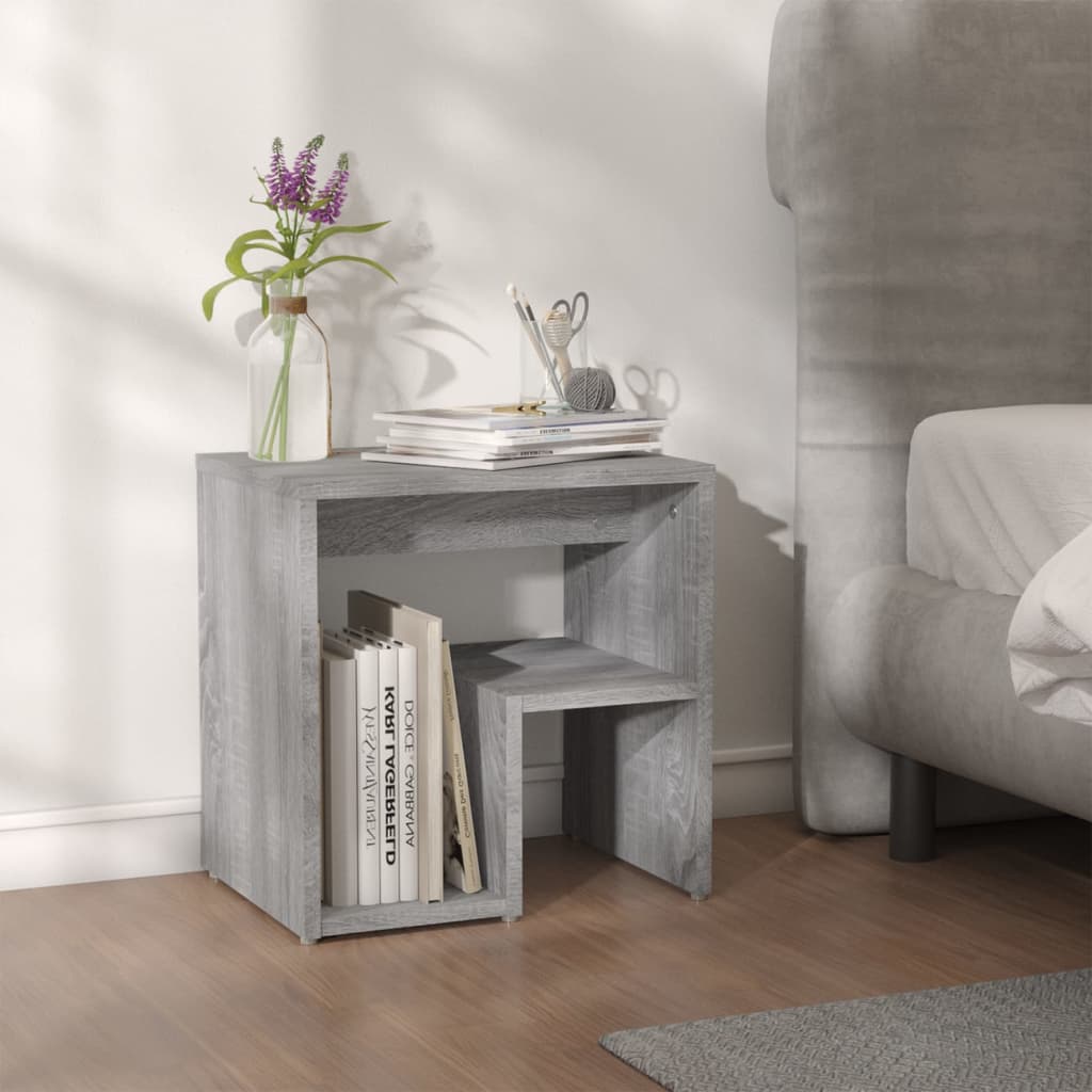 Vidaxl nachtkastje 40x30x40 cm bewerkt hout sonoma eikenkleurig