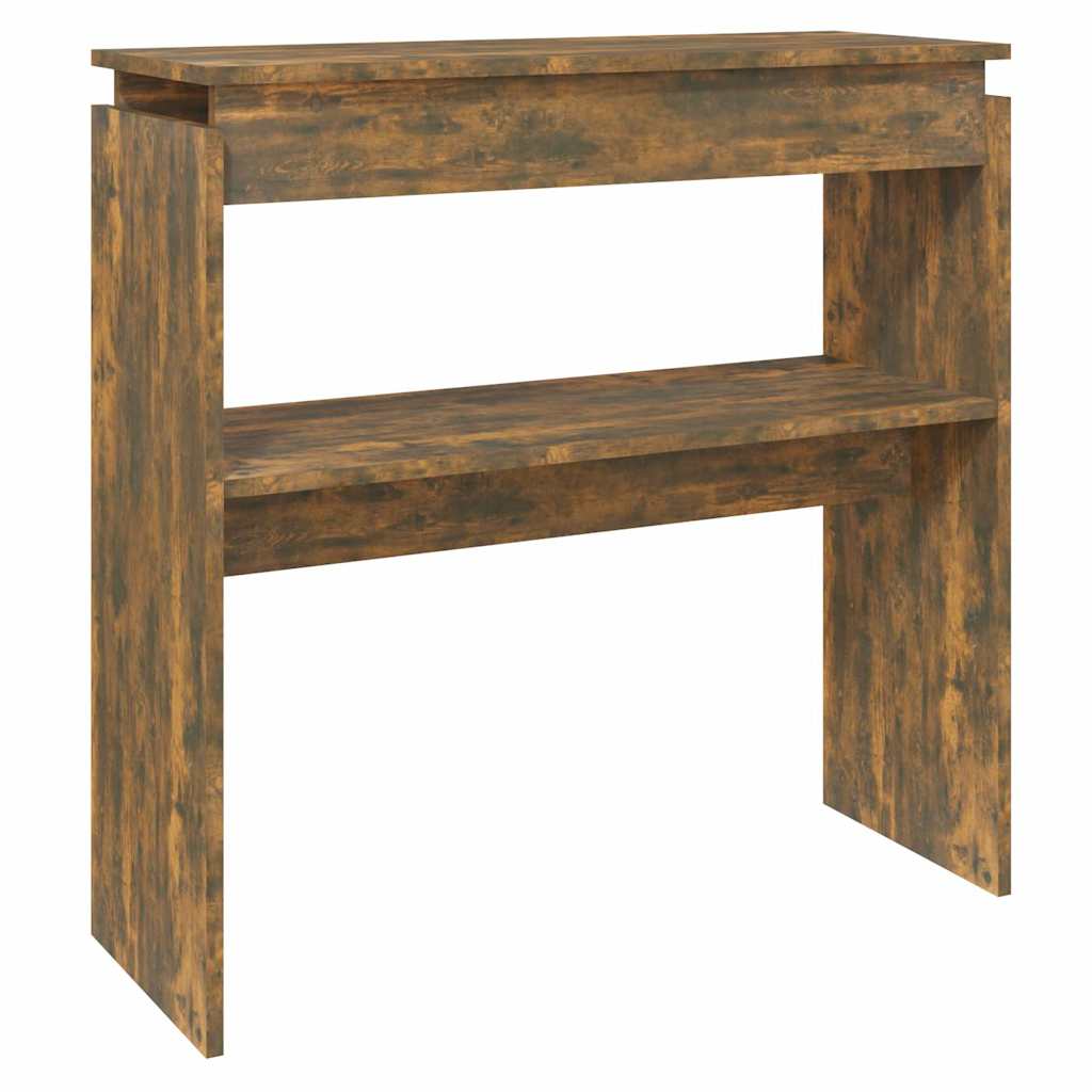Vidaxl wandtafel 80x30x80 cm bewerkt hout gerookt eikenkleurig