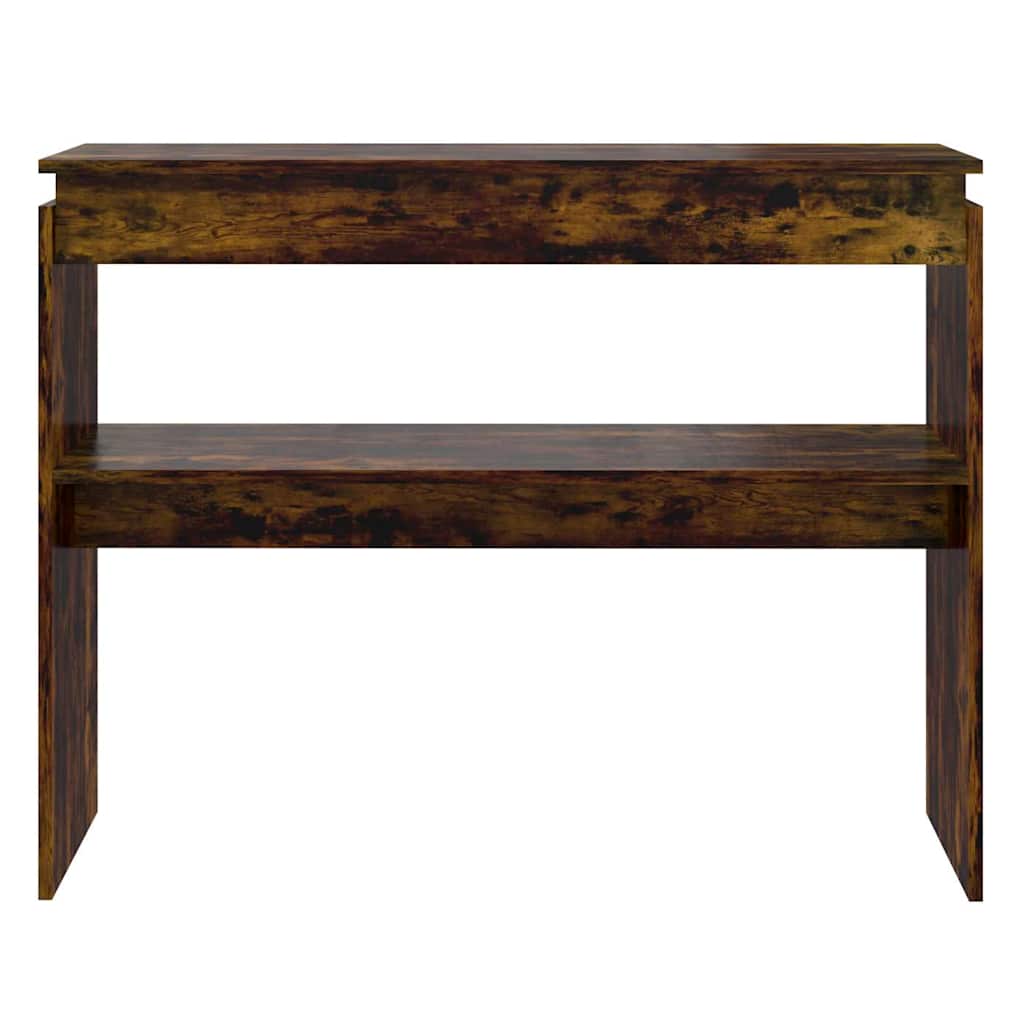 Vidaxl wandtafel 102x30x80 cm bewerkt hout gerookt eikenkleurig