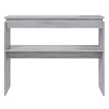 Vidaxl wandtafel 102x30x80 cm bewerkt hout grijs sonoma eikenkleurig