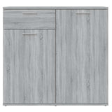 Vidaxl dressoir 80x36x75 cm bewerkt hout grijs sonoma eikenkleurig