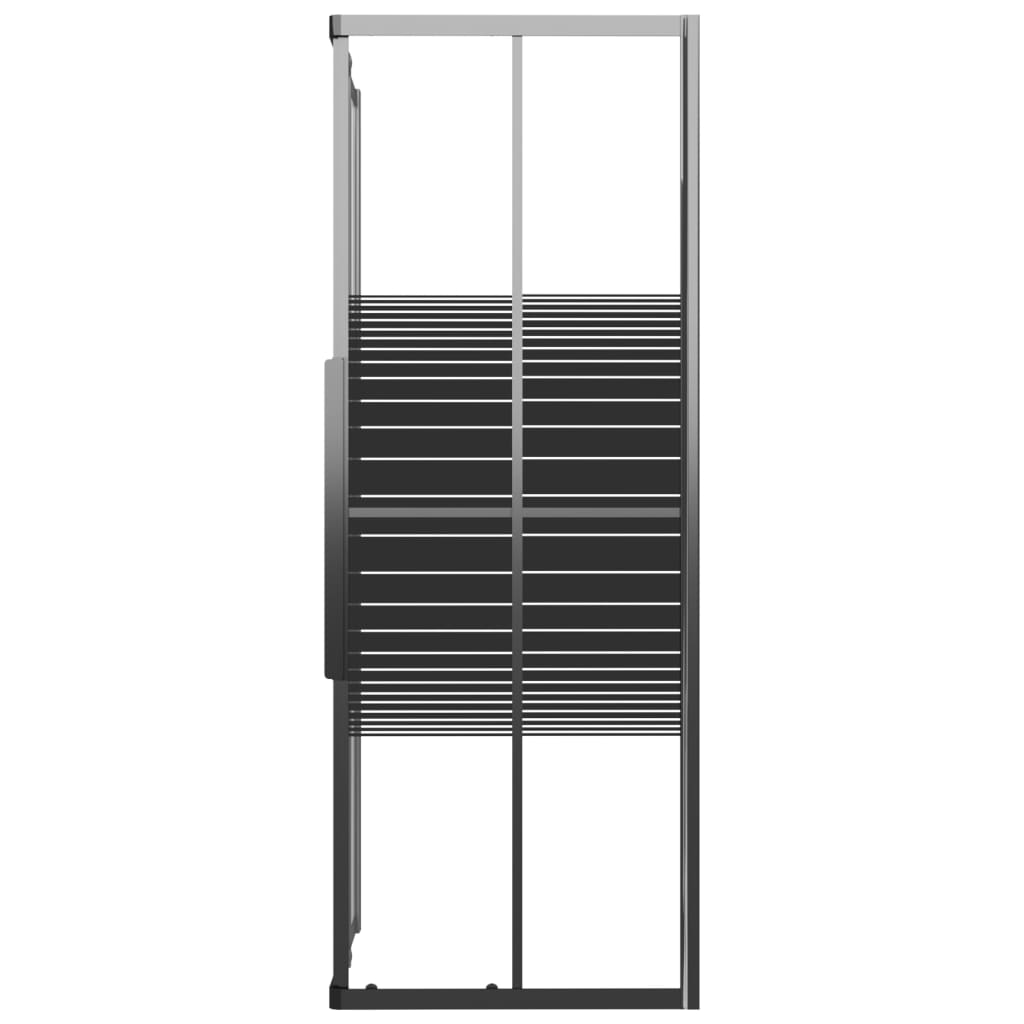 Vidaxl Shower Cubicle Stripes 80x70x180 cm ESG Negro