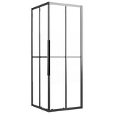 Vidaxl shower cubicle 80x80x180 cm half -mat ESG black