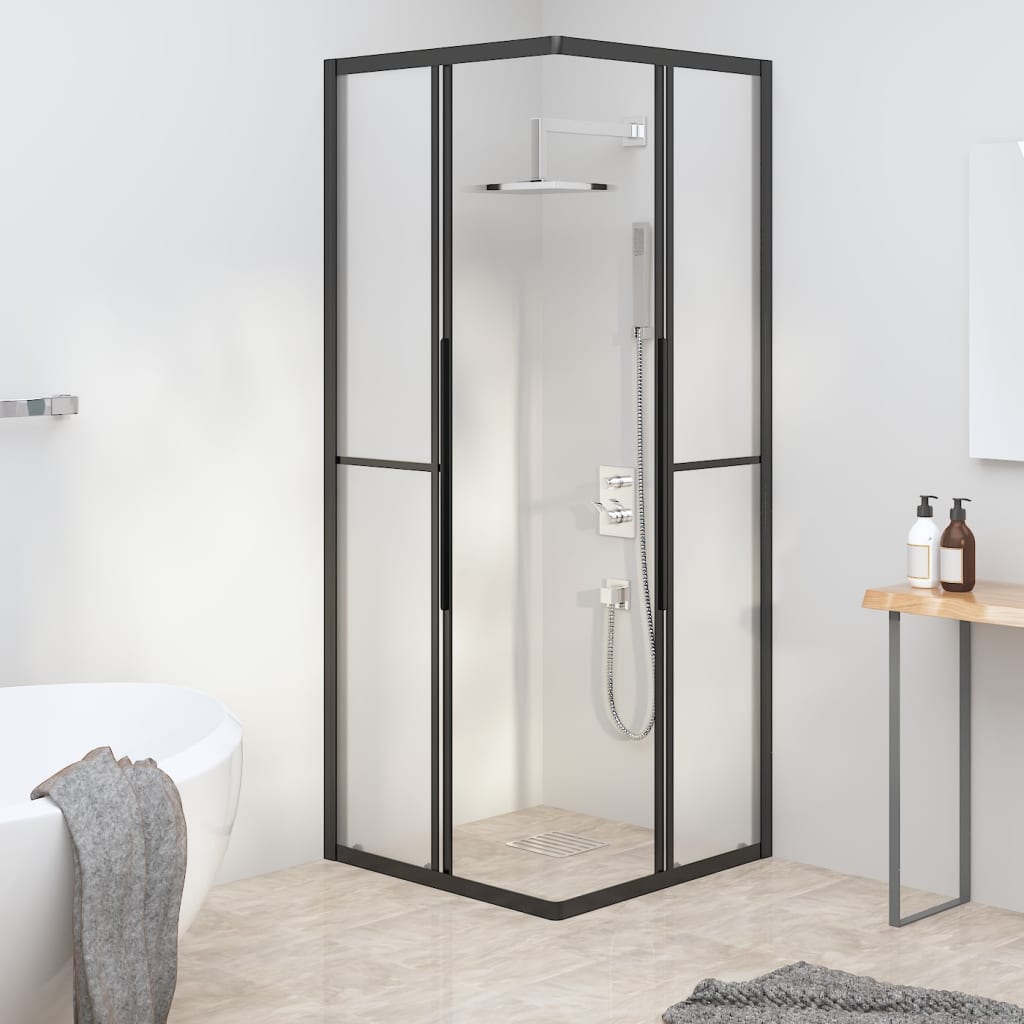 Vidaxl doccia cubicolo 80x80x180 cm opaco eSg nero