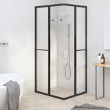 Cabine de douche Vidaxl 90x70x180 cm mate ESG noir