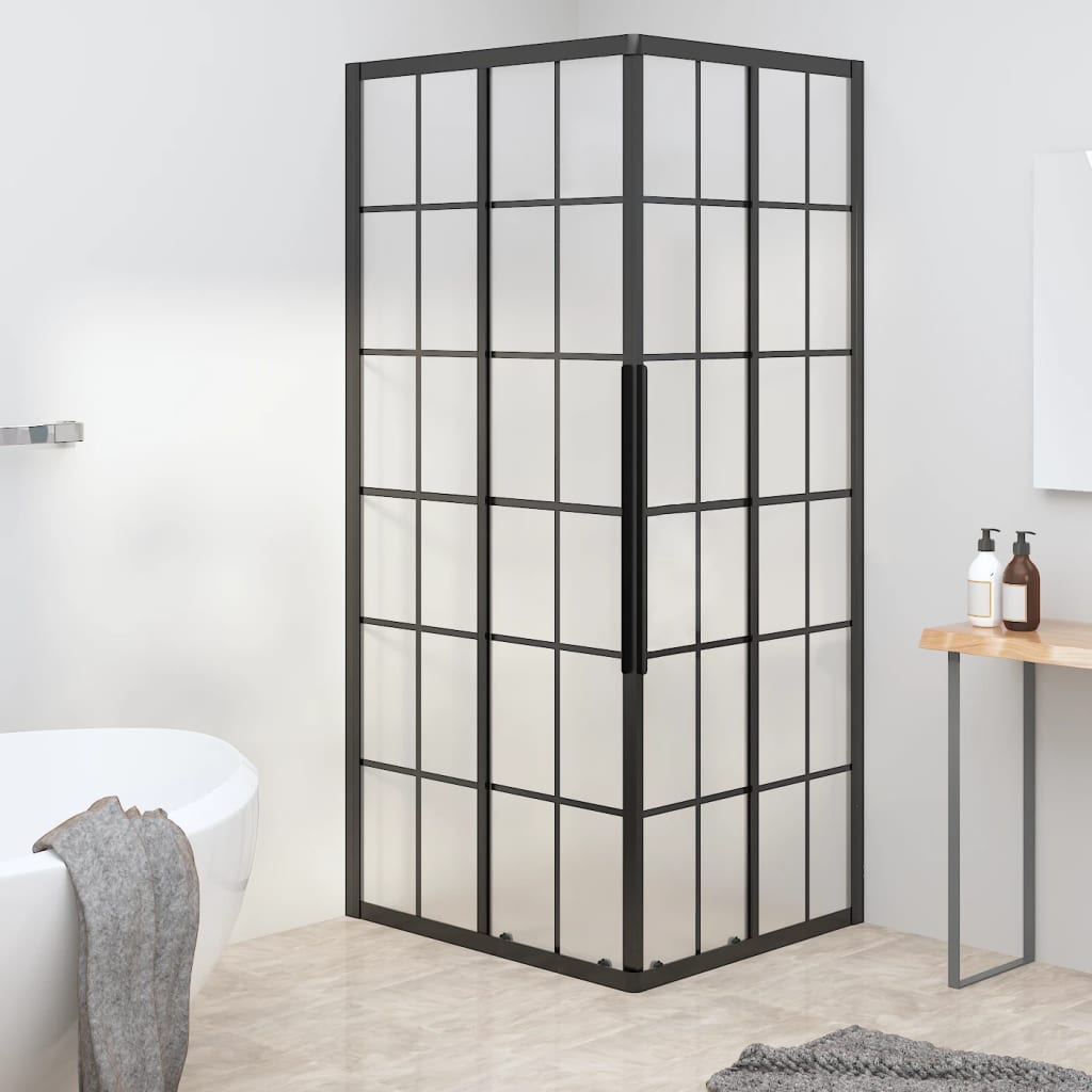 Vidaxl Shower Subicle 90x70x180 cm Matte ESG Black