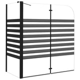 Vidaxl Bath Mur à rayures 120x68x130 cm Verre durcie