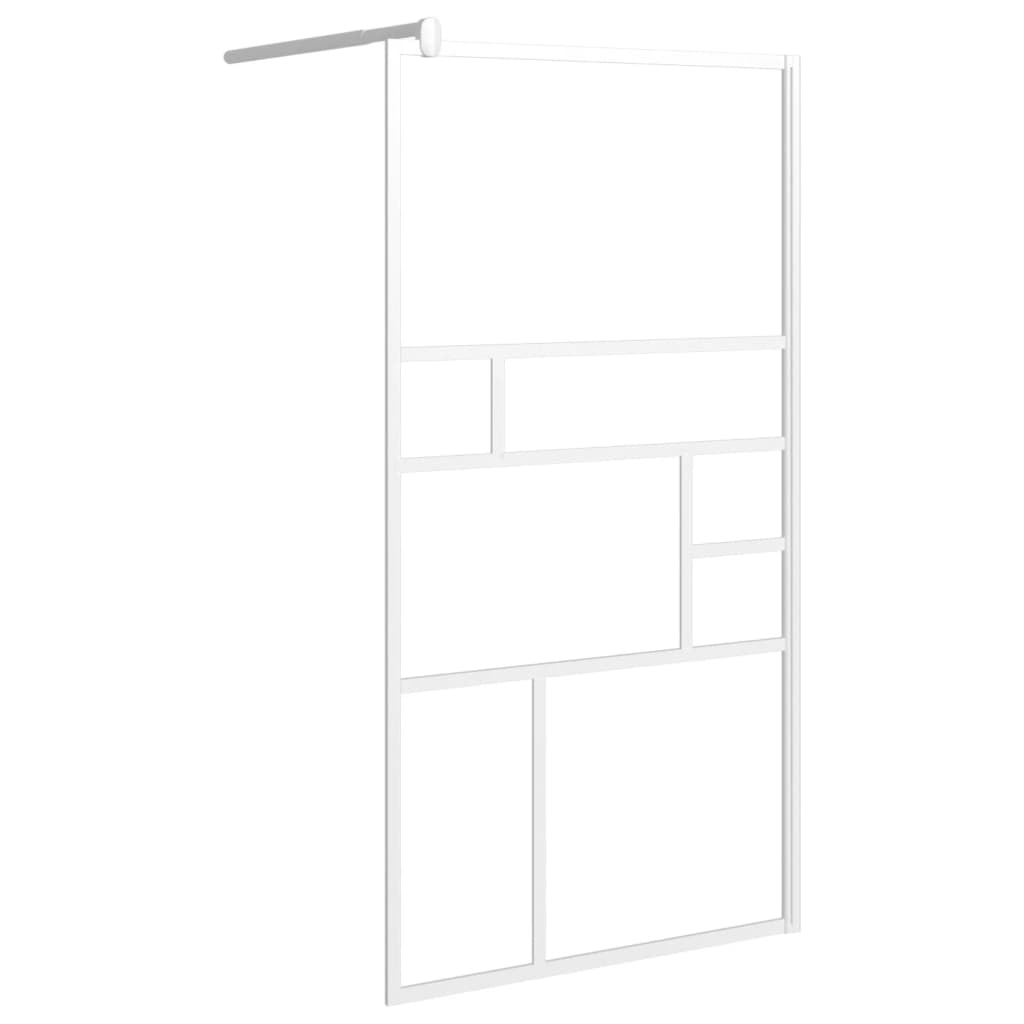 Vidaxl walk-in brusevæg 100x195 cm esg-glas hvid