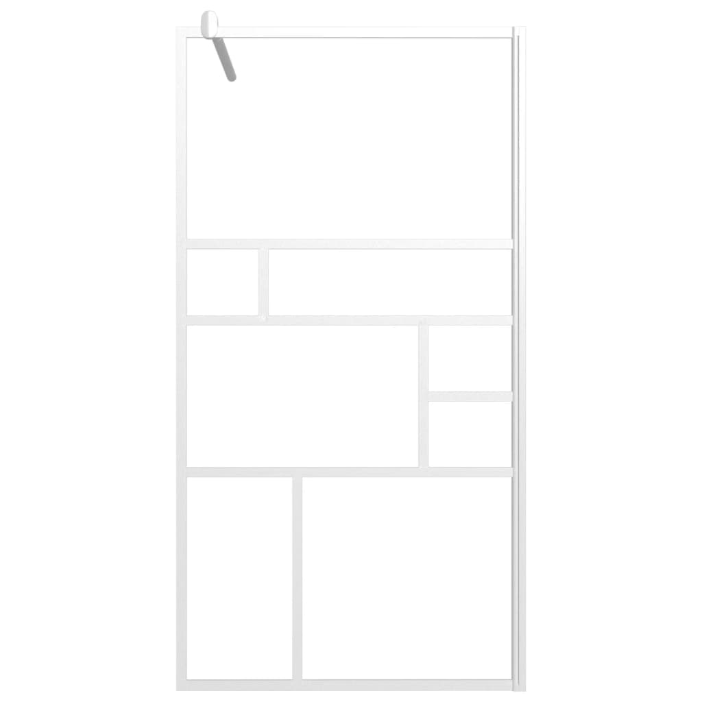 Vidaxl Walk-In Shower Wall 115x195 cm ESG-Glas bianco