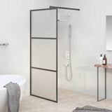 Vidaxl Walk-In Walk Murn 90x195 cm mat esg verre noir