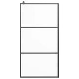 Vidaxl walk-in brusevæg 100x195 cm mat esg glas sort