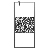 Vidaxl Walk-In Walk-in Walk Motif de pierre 80x195 cm Esg Verre noir