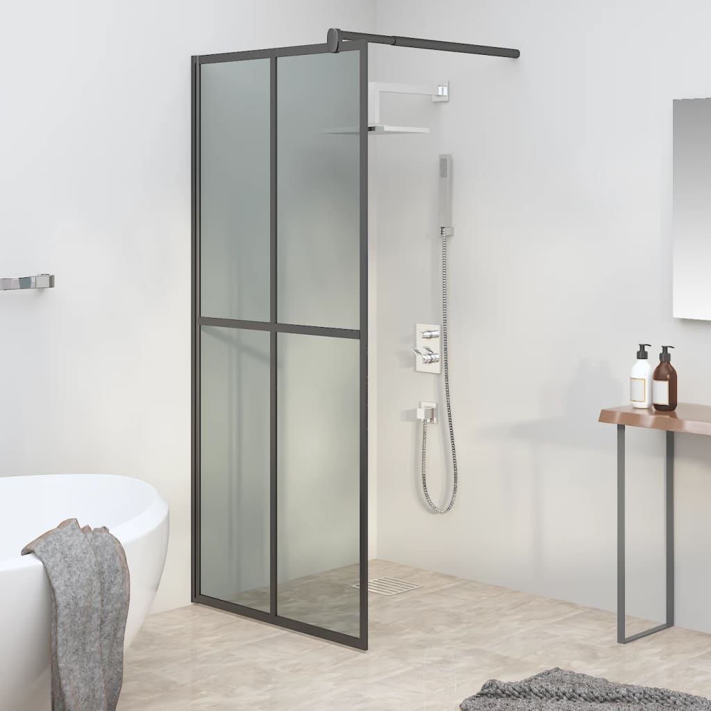 Vidaxl Walk -I Shower Screen 80x195 cm mørkt temperament