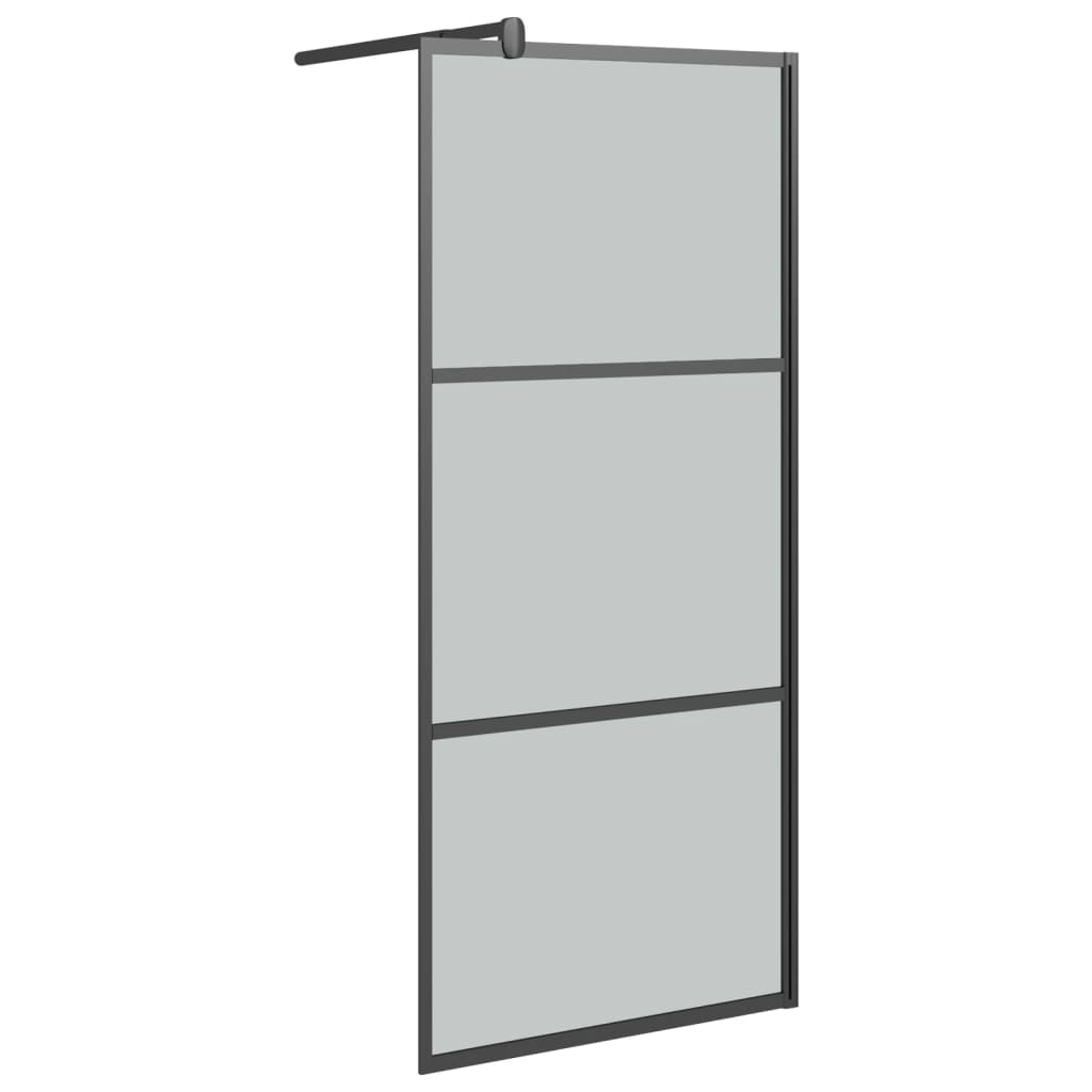 Vidaxl Walk-In Shower Wall 80x195 cm Black ESG scuro