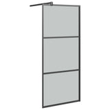 Vidaxl Walk-In Shower Wall 80x195 cm Black ESG scuro