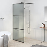 Vidaxl Walk-In Shower Wall 80x195 cm Black ESG scuro