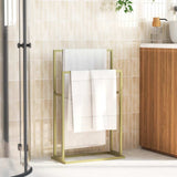 Rack de serviettes Vidaxl détaché 48x24x78,5 cm de couleur en or de couleur