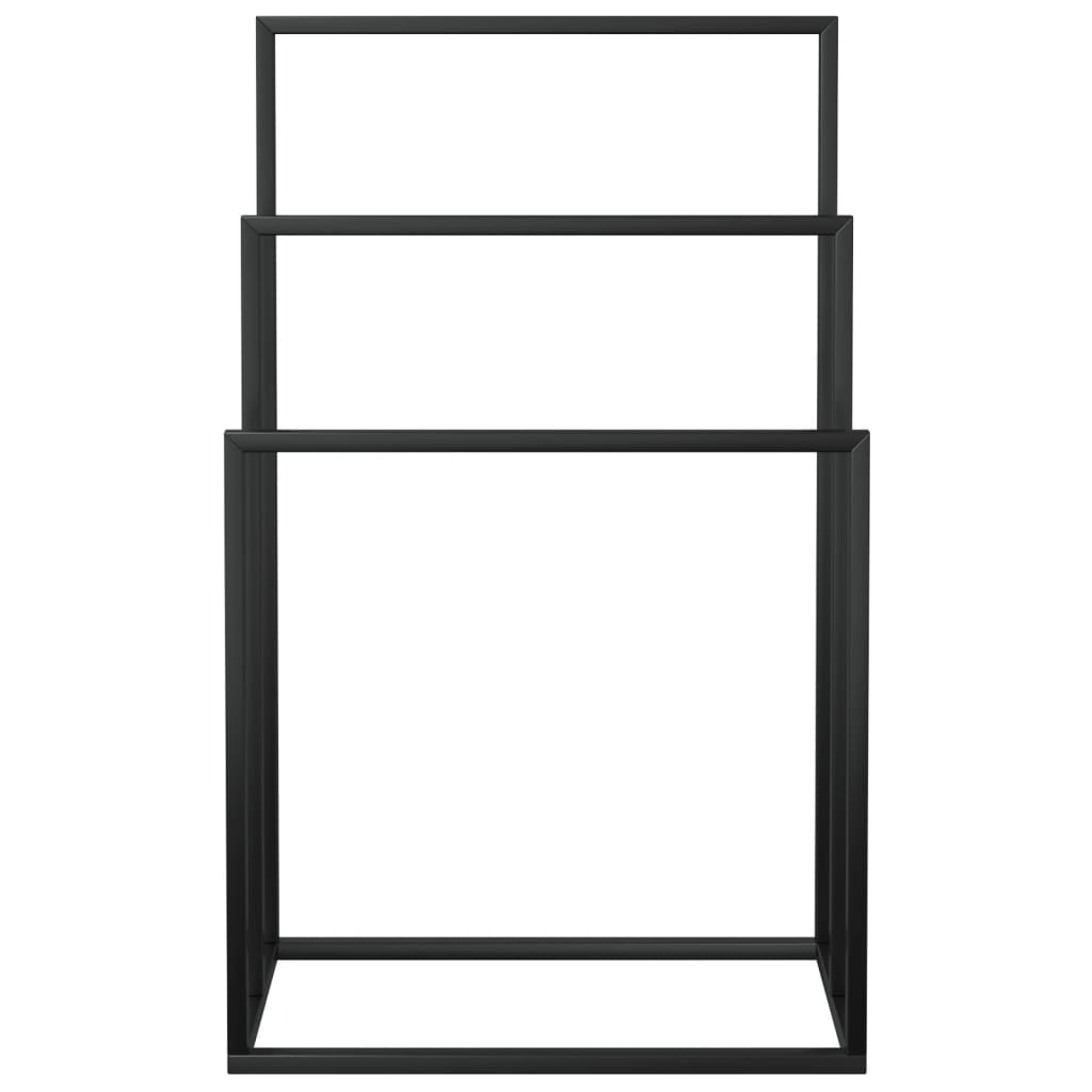 Rack asciugamano Vidaxl staccato 48x24x79 cm di ferro nero