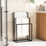 Rack de serviette vidaxl détaché 48x24x79 cm noir