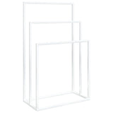 Estante de toalla Vidaxl separada 48x24x79 cm de hierro blanco