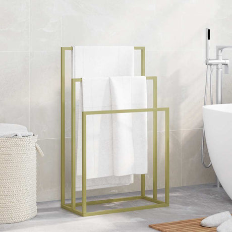 Rack de serviette vidaxl détaché 48x24x79 cm en or de couleur