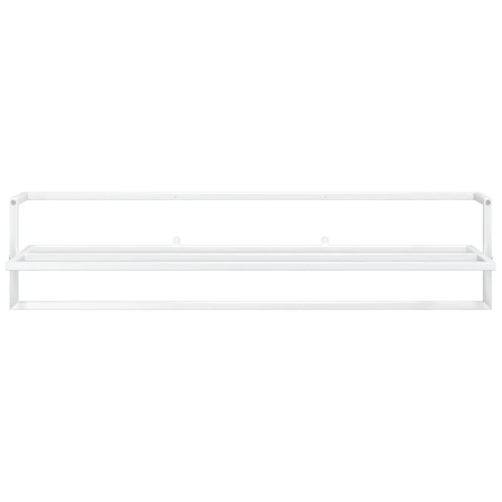 Rack per asciugamano Vidaxl 95x25x22 cm di ferro bianco