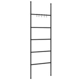Rack de serviettes Vidaxl avec 5 niveaux, noir 58x175 cm, fer