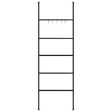 Rack de serviettes Vidaxl avec 5 niveaux, noir 58x175 cm, fer