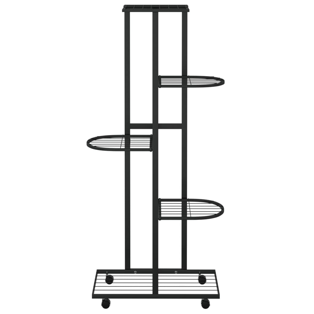 Vidaxl Blummen stitt mat Rieder 5-Layer 44x23x100 cm Side