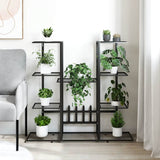 Norme de fleur de vidaxl 94.5x25x89 cm de fer noir