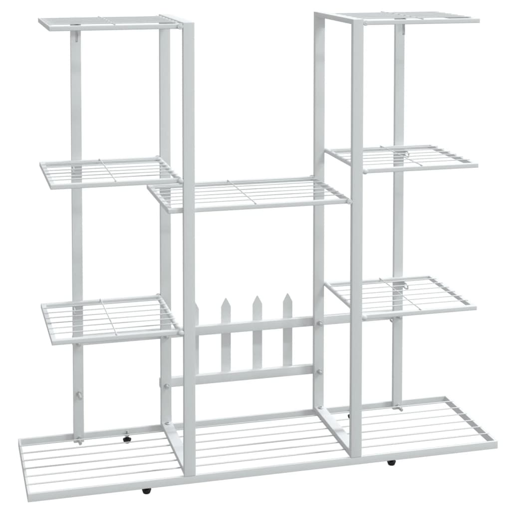 Vidaxl Blumenstandard 94.5x25x89 cm Eisenweiß